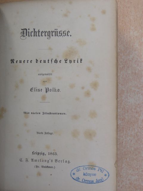 Julius Rodenberg - Dichtergrüsse (gótbetűs) [antikvár]