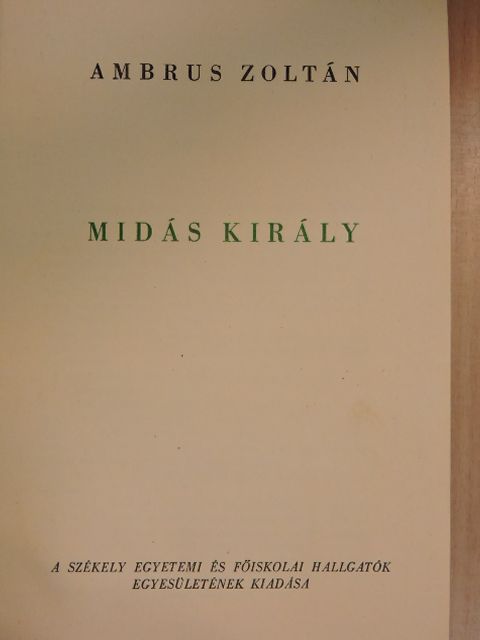 Ambrus Zoltán - Midás király [antikvár]