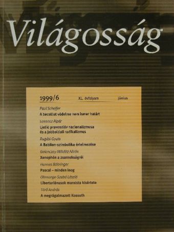 Hannes Böhringer - Világosság 1999. június [antikvár]