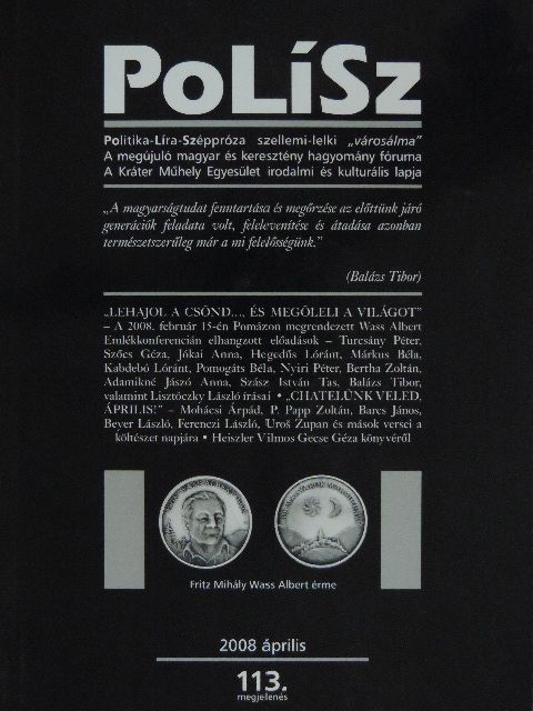 Adamikné Jászó Anna - PoLíSz 2008. április [antikvár]