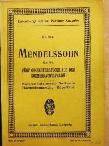 Felix Mendelssohn-Bartholdy - Fünf Orchesterstücke aus der Musik zu Shakespeares Sommernachtstraum [antikvár]