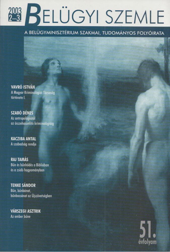 Korinek László - Belügyi Szemle 2003/2-3. [antikvár]