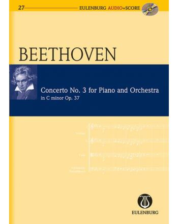 BEETHOVEN - CONCERTO NO.3 FOR PIANO AND ORCHESTRA IN C MINOR OP.37 POCKET SCORE + CD