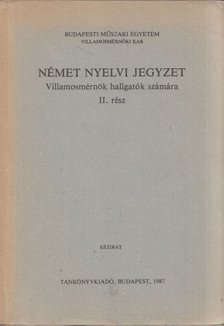 Oszter Gáborné - Német nyelvi jegyzet II. rész [antikvár]