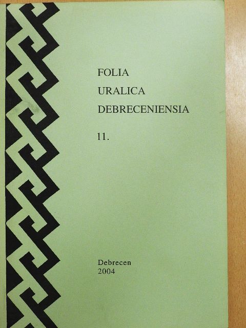 Balogh Anita - Folia Uralica Debreceniensia 11. [antikvár]