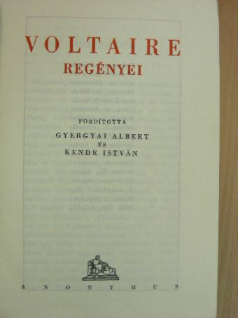 Voltaire - Voltaire regényei [antikvár]