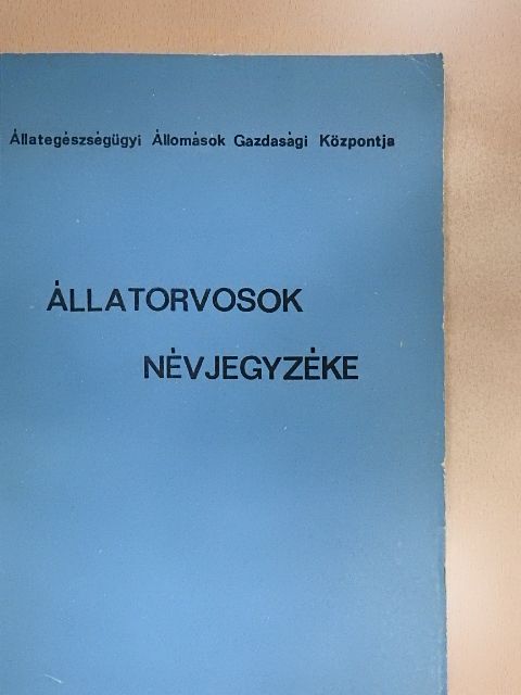 Állatorvosok névjegyzéke 1971. [antikvár]