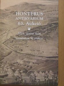 Honterus Antikvárium 63. Aukció [antikvár]