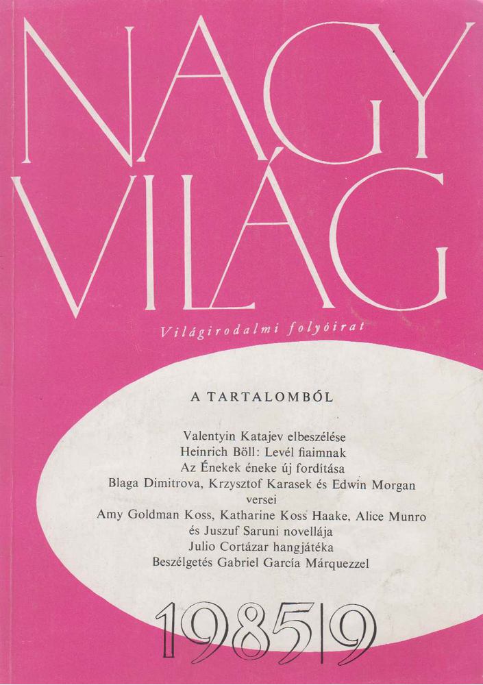Kéry László (főszerk.) - Nagyvilág 1985/9. [antikvár]