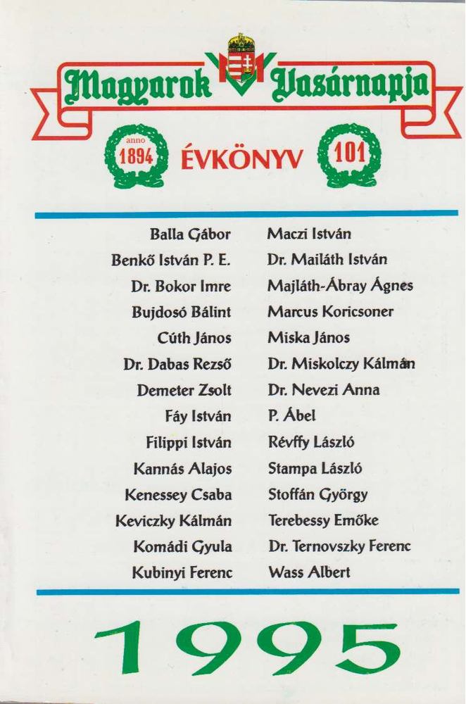 Szász Lóránt - Magyarok Vasárnapja Évkönyv 1995 [antikvár]