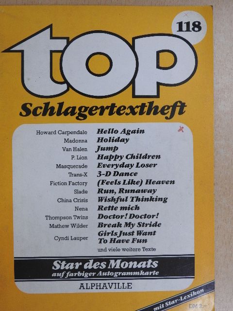 Howard Carpendale - Top Schlagertextheft 118 [antikvár]