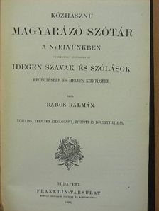 Babos Kálmán - Közhasznu magyarázó szótár [antikvár]