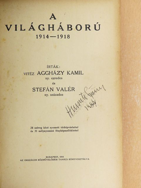 Stefán Valér - A világháború [antikvár]