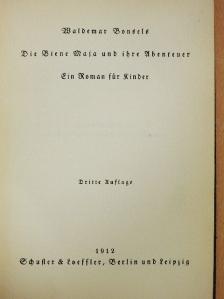 Waldemar Bonsels - Die Biene Maja und ihre Abenteuer (gótbetűs) [antikvár]