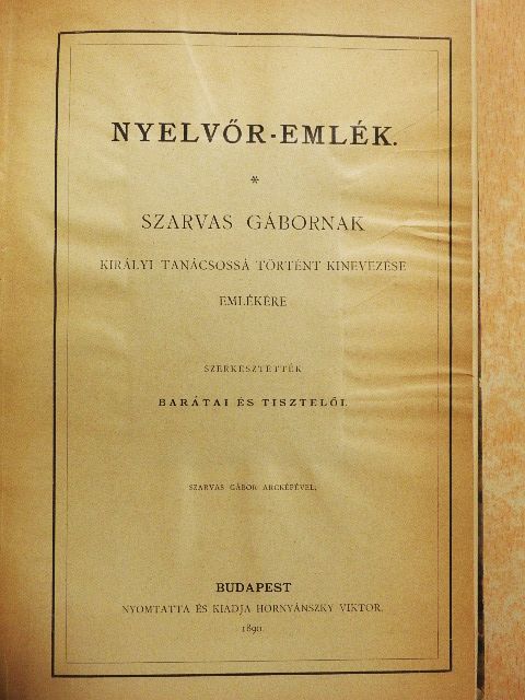 Csicseri Bors - Nyelvőr-emlék [antikvár]