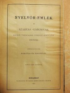 Csicseri Bors - Nyelvőr-emlék [antikvár]