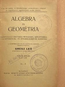 Grész Leó - Algebra és geométria [antikvár]