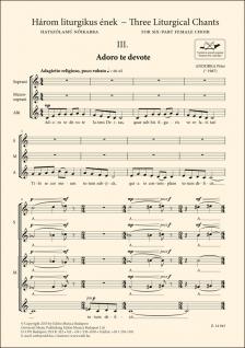 ANDORKA PÉTER - HÁROM LITURGIKUS ÉNEK HATSZÓLAMÚ NŐIKARRA III. ADORO TE DEVOTE