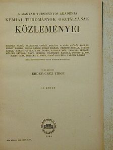 Freund Mihály - A Magyar Tudományos Akadémia Kémiai Tudományok Osztályának Közleményei [antikvár]