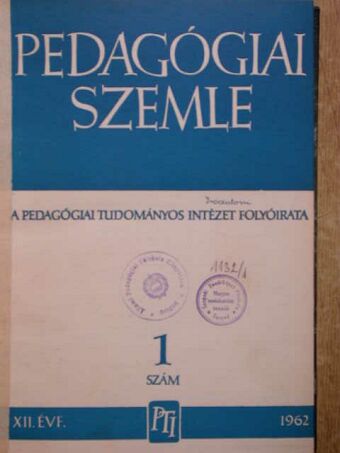 Pedagógiai szemle 1962. január-június [antikvár]