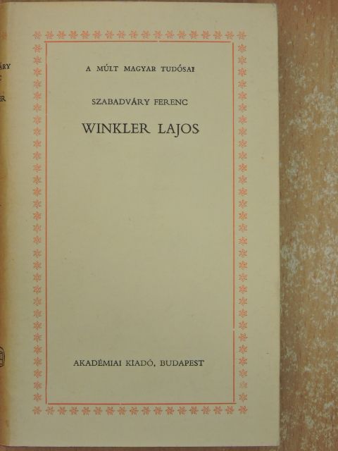 Szabadváry Ferenc - Winkler Lajos [antikvár]