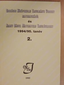 Bartha Gábor - Országos Középiskolai Tanulmányi Verseny matematikából és Arany Dániel Matematikai Tanulóverseny 1994/95. tanév [antikvár]