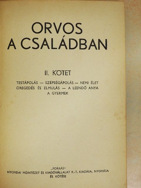 Orvos a családban II. [antikvár]