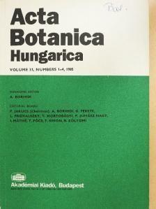 E. Keszei - Acta Botanica Hungarica 31. [antikvár]