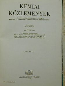 Beck M. - Kémiai Közlemények 1979/1-4. [antikvár]