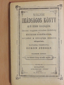 Mákzór imádságos könyv az év minden ünnepnapjára II. [antikvár]