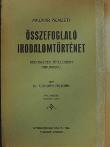 Dr. Gondán Felicián - Magyar nemzeti összefoglaló irodalomtörténet [antikvár]
