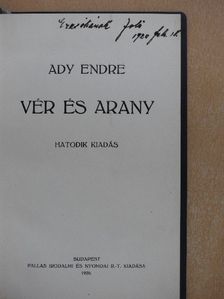 Ady Endre - Vér és arany [antikvár]