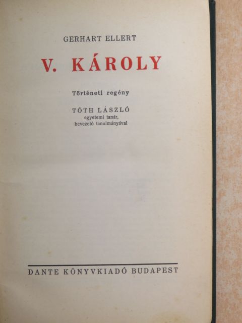 Gerhart Ellert - V. Károly [antikvár]