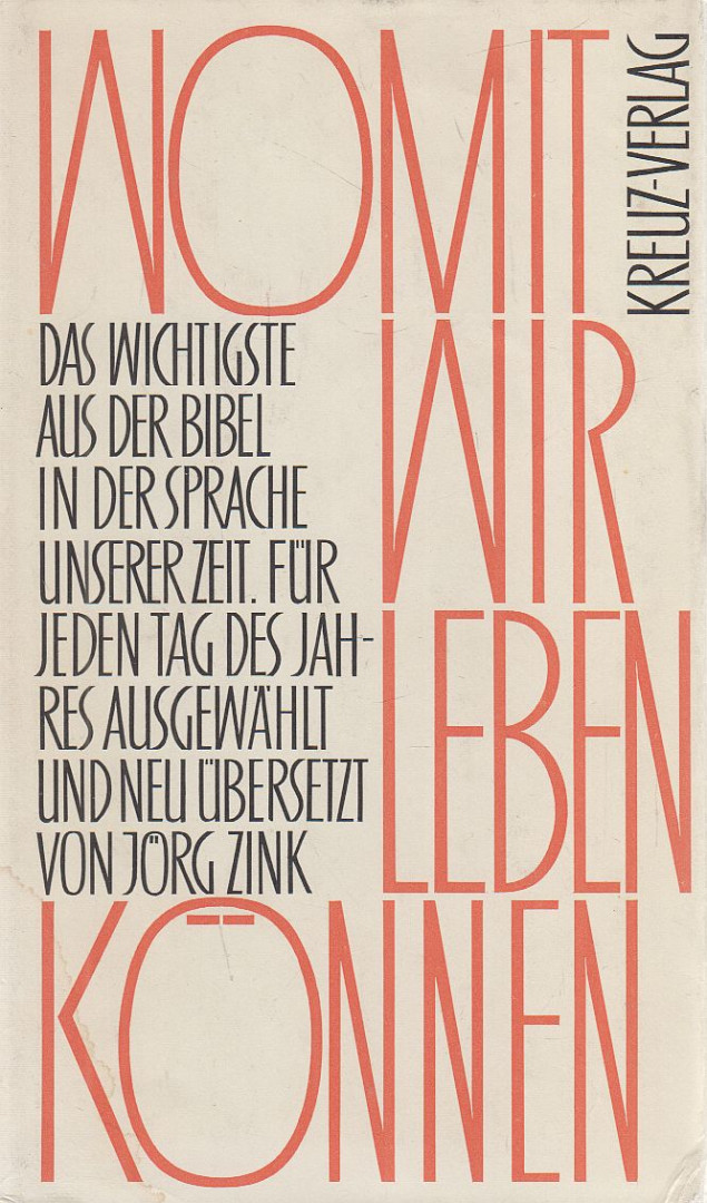 Jörg Zink - Womit wir leben können [antikvár]