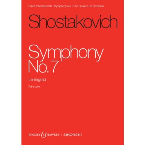 SOSZTAKOVICS (SHOSTAKOVICH) - SYMPHONY NOL7 LENINGRAD FULL SCORE