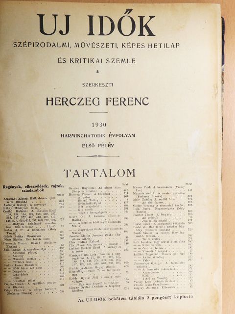 Adorján Andor - Uj Idők 1930. január-június (fél évfolyam) [antikvár]