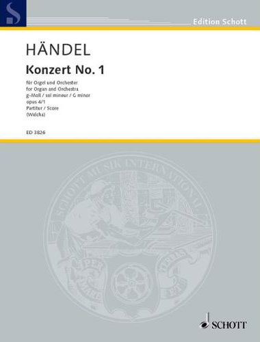 HAENDEL - KONZERT NO.1 FÜR ORGEL UND ORCHESTER g-MOLL OP. 4/1 PARTITUR