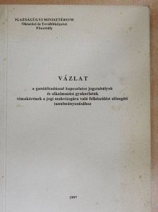 Dr. Czene Klára - Vázlat a gazdálkodással kapcsolatos jogszabályok és alkalmazási gyakorlatuk témakörének a jogi szakvizsgára való felkészülést elősegítő tanulmányozásához [antikvár]