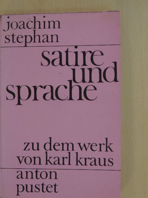 Joachim Stephan - Satire und Sprache [antikvár]