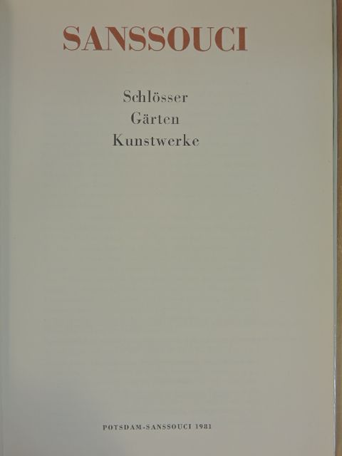 Hans-Joachim Giersberg - Sanssouci [antikvár]