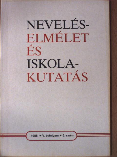 Páldi János - Neveléselmélet és iskolakutatás 1986/3. [antikvár]