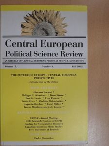 Giovanni Sartori - Central European Political Science Review Fall 2002. [antikvár]