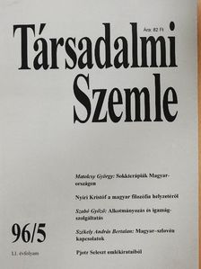 Gazdag Ferenc - Társadalmi Szemle 1996. május [antikvár]