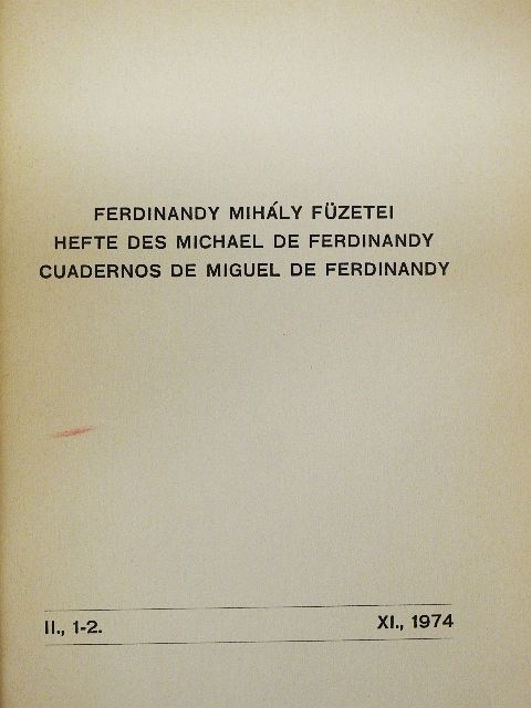 Ferdinandy Mihály - Ferdinandy Mihály füzetei II/1-2. [antikvár]