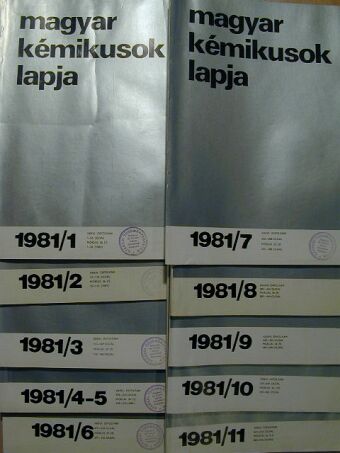 Magyar Kémikusok Lapja 1981. (nem teljes évfolyam) [antikvár]