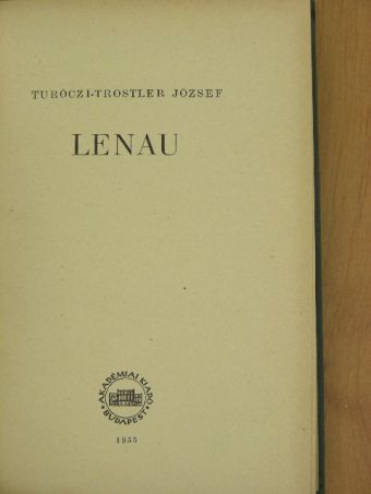 Turóczi-Trostler József - Lenau [antikvár]