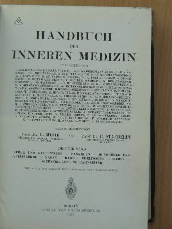 G. von Bergmann - Handbuch der Inneren Medizin 3. [antikvár]