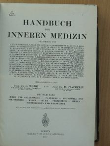 G. von Bergmann - Handbuch der Inneren Medizin 3. [antikvár]