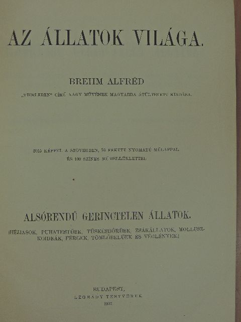 Brehm Alfréd - Brehm - Az állatok világa 10. [antikvár]