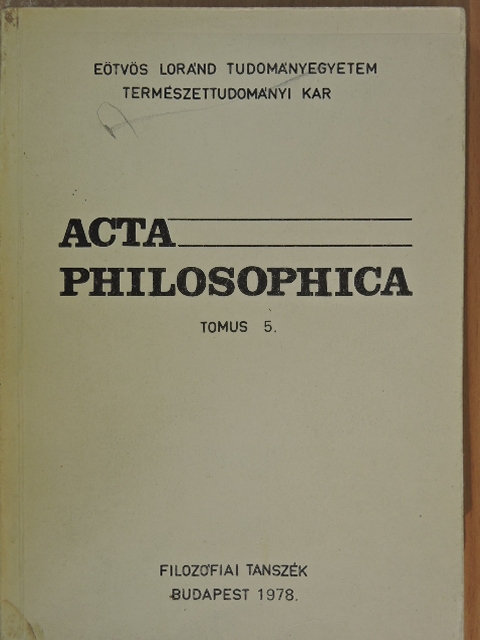 Bárd András - Acta Philosophica 5. [antikvár]